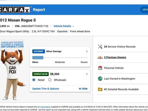 Used 2012 Nissan Rogue S FWD image 5