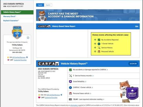 Used 2023 Subaru Impreza 2.0i image 8