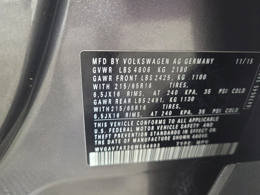 Used 2016 Volkswagen Tiguan S FWD image 33