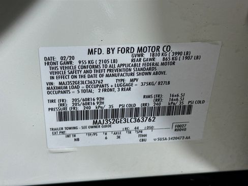 Used 2020 Ford EcoSport SE w/ SE Convenience Package image 39