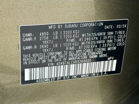 Certified 2024 Subaru Outback Onyx Edition AWD/4WD image 30