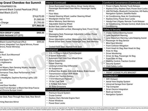 Used 2023 Jeep Grand Cherokee Summit w/ Luxury Tech Group V image 35