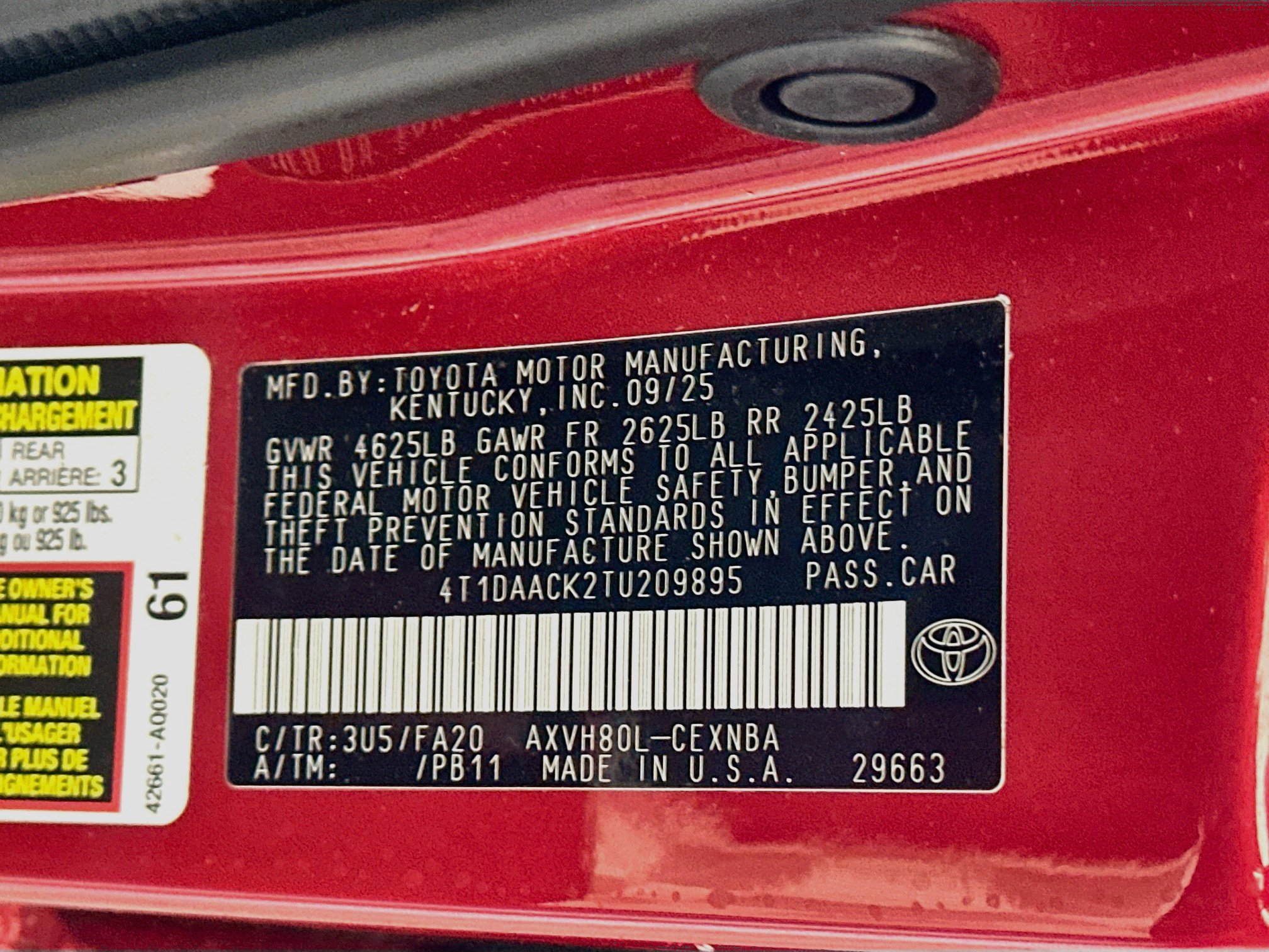 Used 2026 Toyota Camry LE FWD image 12