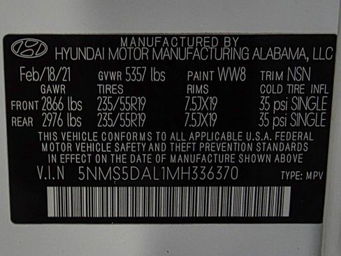 Used 2021 Hyundai Santa Fe Calligraphy AWD/4WD image 47