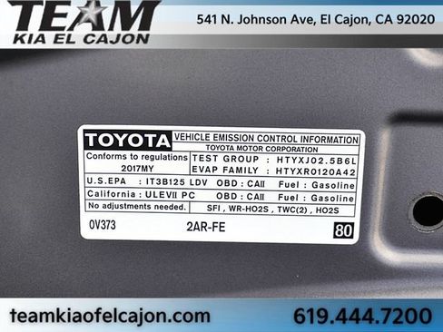 Used 2017 Toyota Camry XSE w/ Moonroof Package FWD image 34