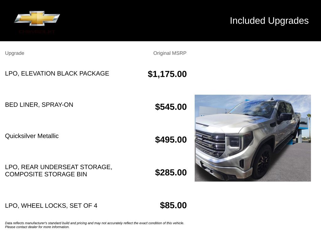 Used 2022 GMC Sierra 1500 Elevation w/ LPO, Elevation Black Package RWD image 5