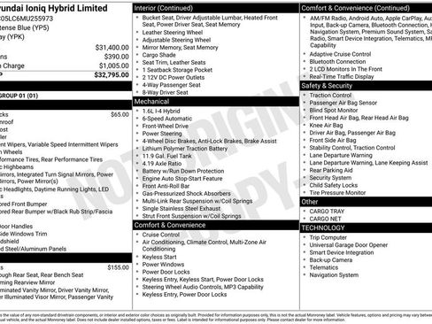 Used 2021 Hyundai Ioniq Limited image 9