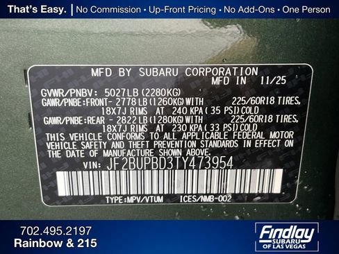 New 2026 Subaru Outback Premium image 35