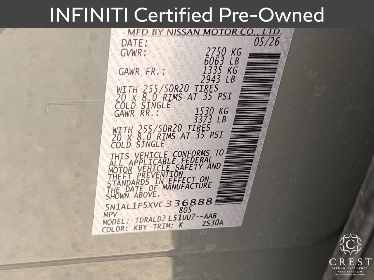 Certified 2027 INFINITI QX60 Luxe w/ Cargo Package FWD image 33