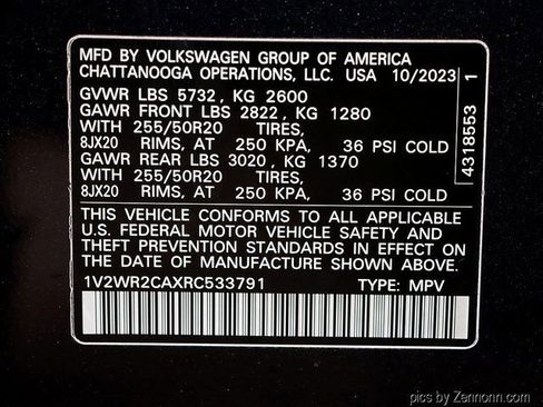 Used 2024 Volkswagen Atlas SE image 32