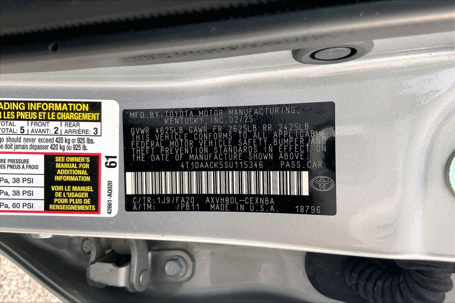 Used 2025 Toyota Camry LE FWD image 36