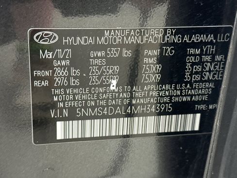 Used 2021 Hyundai Santa Fe Limited AWD/4WD image 10