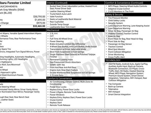 Used 2019 Subaru Forester Limited image 29