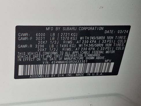 Certified 2024 Subaru Ascent Onyx Edition AWD/4WD image 27
