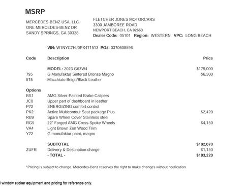 Certified 2023 Mercedes-Benz G 63 AMG 4MATIC image 3