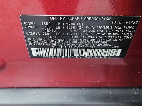 Certified 2023 Subaru Outback Limited image 7