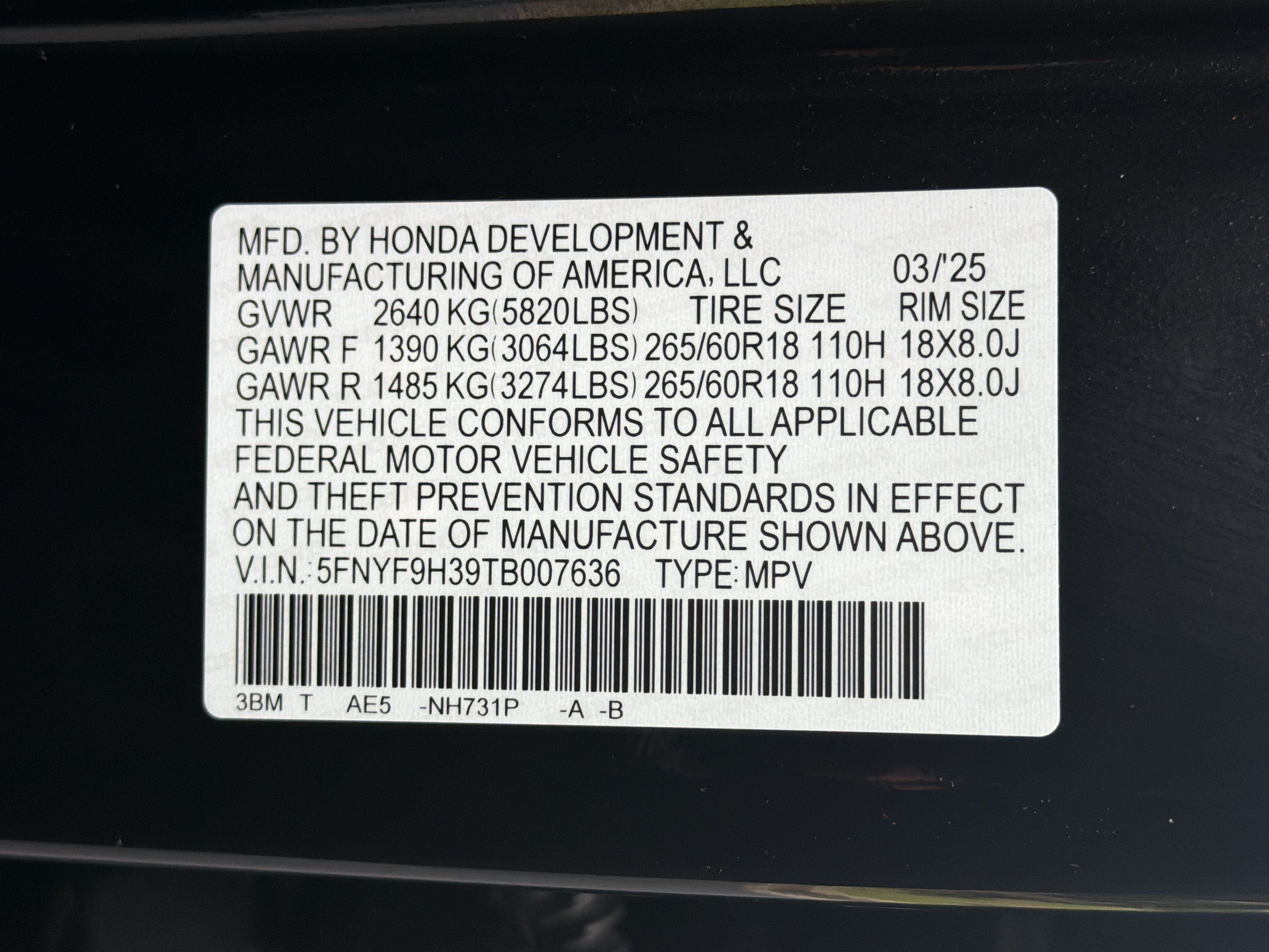 Certified 2026 Honda Passport RTL image 36