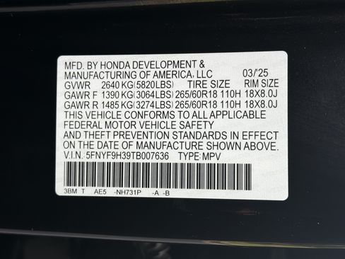 Used 2026 Honda Passport RTL image 36