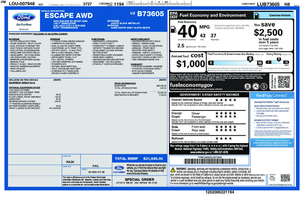 Used 2020 Ford Escape SE Sport AWD/4WD image 23