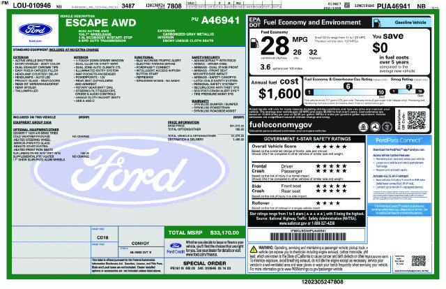 Used 2023 Ford Escape Active AWD/4WD image 41