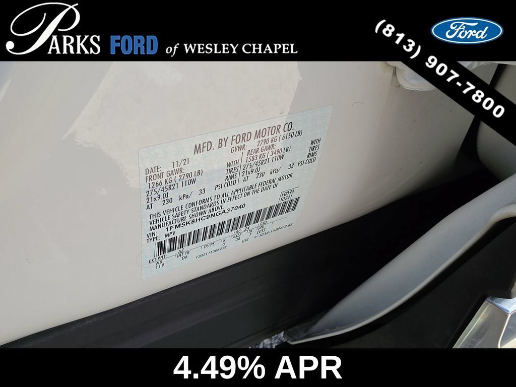 Certified 2022 Ford Explorer Platinum w/ Equipment Group 601A AWD/4WD image 34