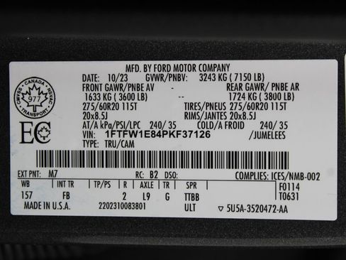 Used 2023 Ford F150 XLT w/ Equipment Group 302A High AWD/4WD image 70