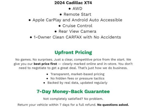 Used 2024 Cadillac XT4 Premium Luxury w/ Cold Weather Package image 2