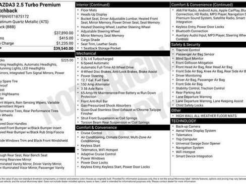 New 2026 MAZDA MAZDA3 Hatchback w/Premium Plus Pkg AWD/4WD image 29