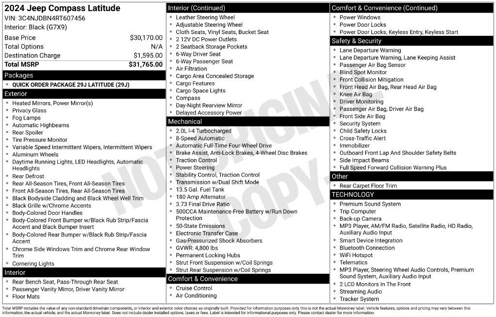 Used 2024 Jeep Compass Latitude AWD/4WD image 18
