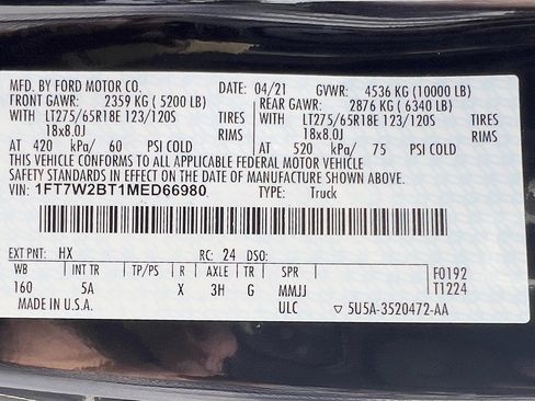 Used 2021 Ford F250 Lariat w/ Lariat Ultimate Package image 46