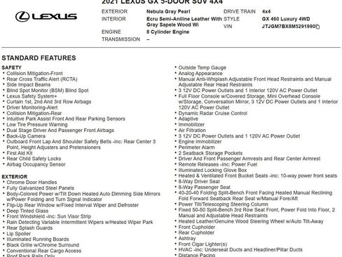 Used 2021 Lexus GX 460 Luxury w/ Off Road Package image 21