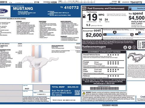 New 2026 Ford Mustang GT w/ GT Performance Package RWD image 3