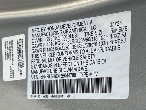 Certified 2024 Honda Odyssey EX-L image 32