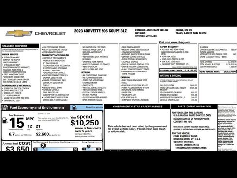 Used 2023 Chevrolet Corvette Z06 w/ Engine Appearance Package image 3