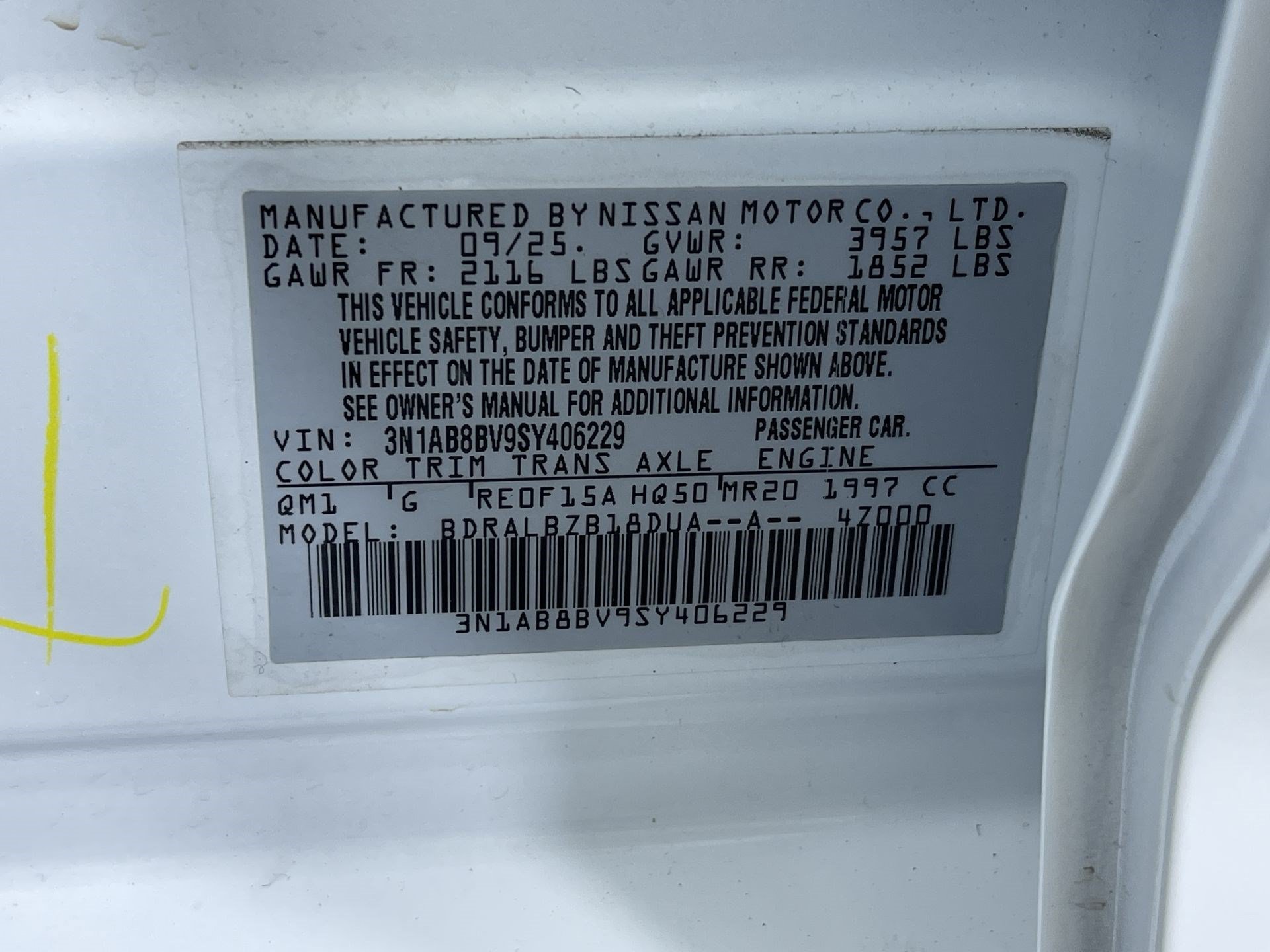 Certified 2025 Nissan Sentra S FWD image 12