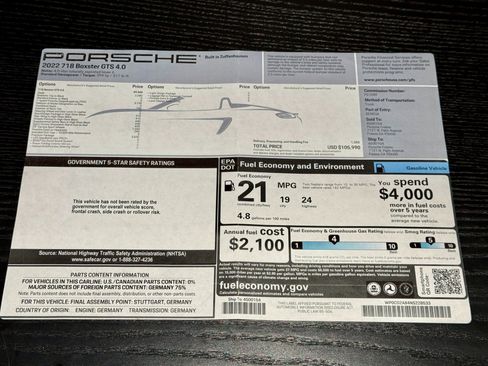 Used 2022 Porsche 718 Boxster GTS RWD image 69