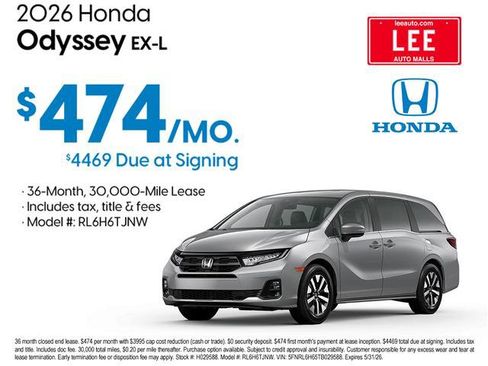 New 2026 Honda Odyssey EX-L image 4