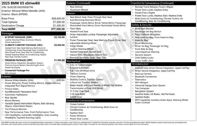 Certified 2025 BMW X5 xDrive40i AWD/4WD image 37
