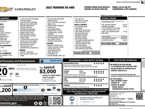 Used 2023 Chevrolet Traverse RS image 6