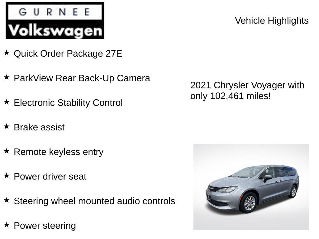Used 2021 Chrysler Voyager LX FWD image 7