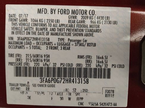 Used 2017 Ford Fusion S image 33