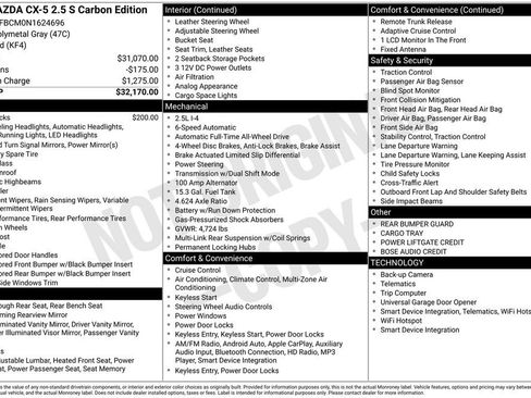 Used 2022 MAZDA CX-5 Carbon Edition image 6