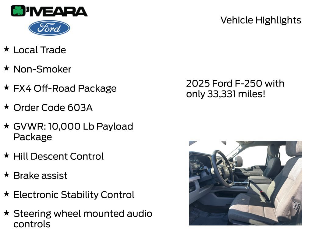 Used 2025 Ford F250 XLT w/ FX4 Off-Road Package AWD/4WD image 8