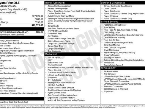 Used 2019 Toyota Prius XLE w/ Advanced Technology Package FWD image 7