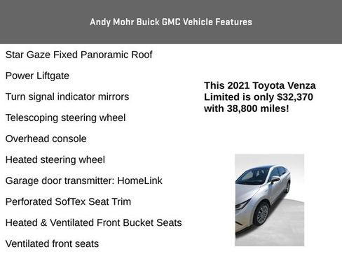 Used 2021 Toyota Venza Limited w/ Advanced Technology Package AWD/4WD image 16