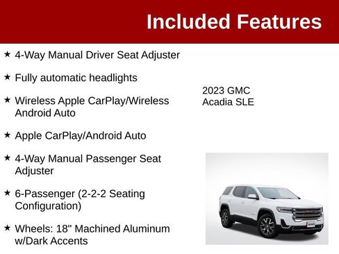 Used 2023 GMC Acadia SLE AWD/4WD image 4