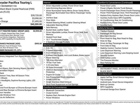 Used 2021 Chrysler Pacifica Touring-L w/ Uconnect Theater Family Group image 4