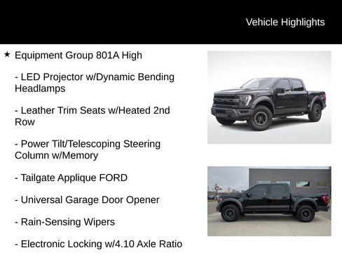 Used 2022 Ford F150 Raptor w/ Equipment Group 801A High image 21