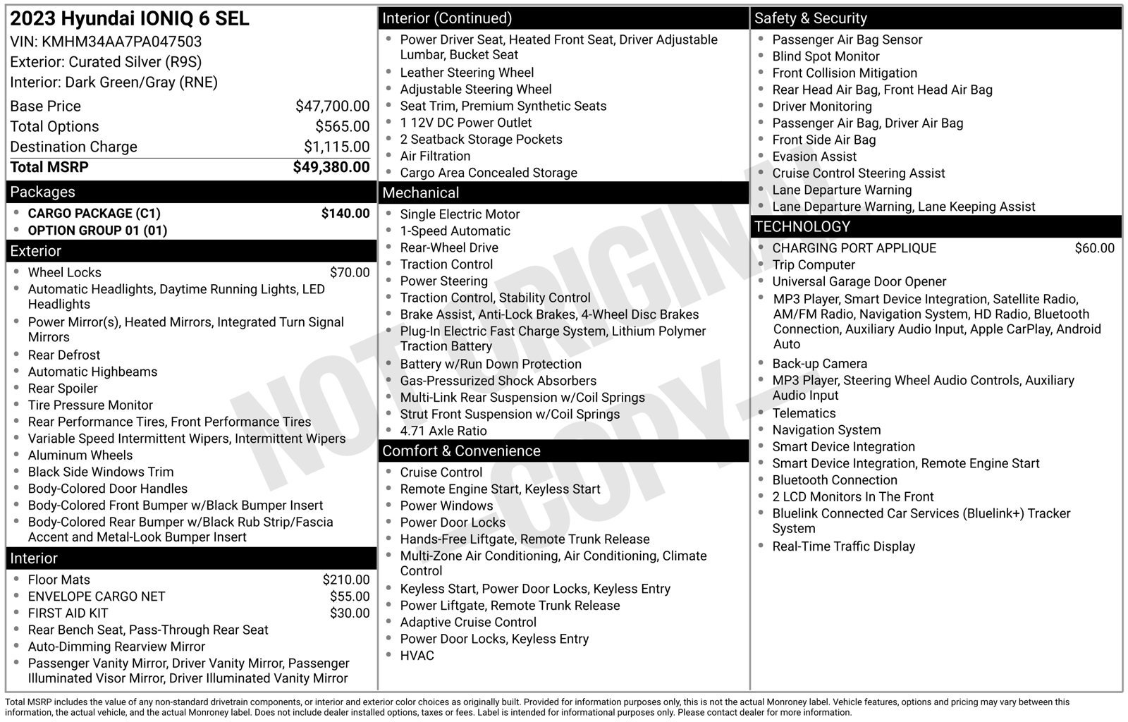 Certified 2023 Hyundai Ioniq 6 SEL w/ Cargo Package RWD image 31