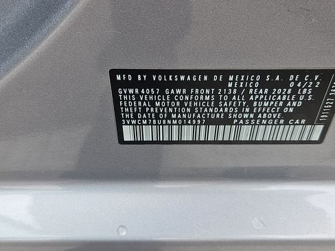 Certified 2022 Volkswagen Jetta S FWD image 8